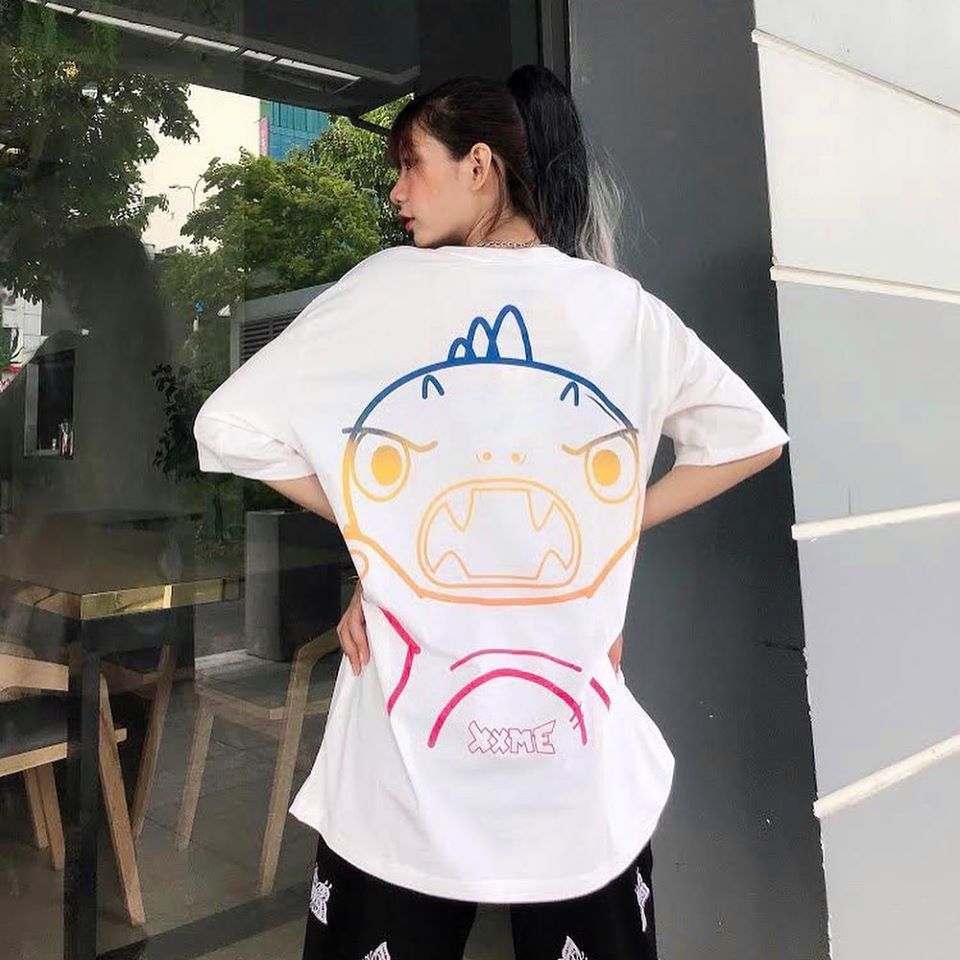  Áo Thun Rainbow Angry RAWR Tshirt - WHITE 