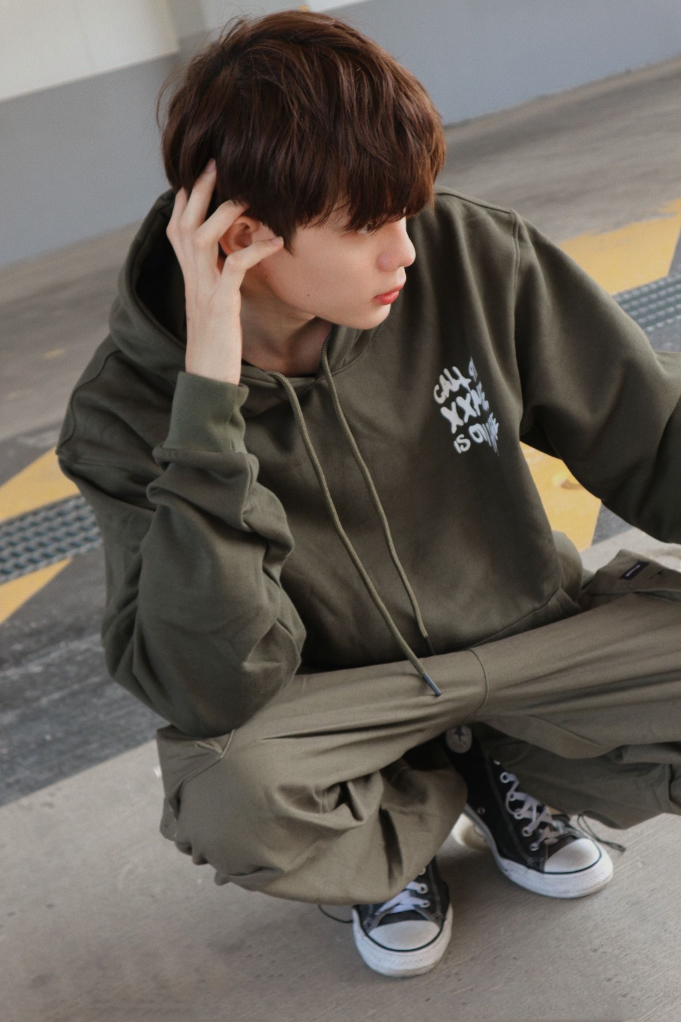 Áo Hoodie XXME On Fire - Olive