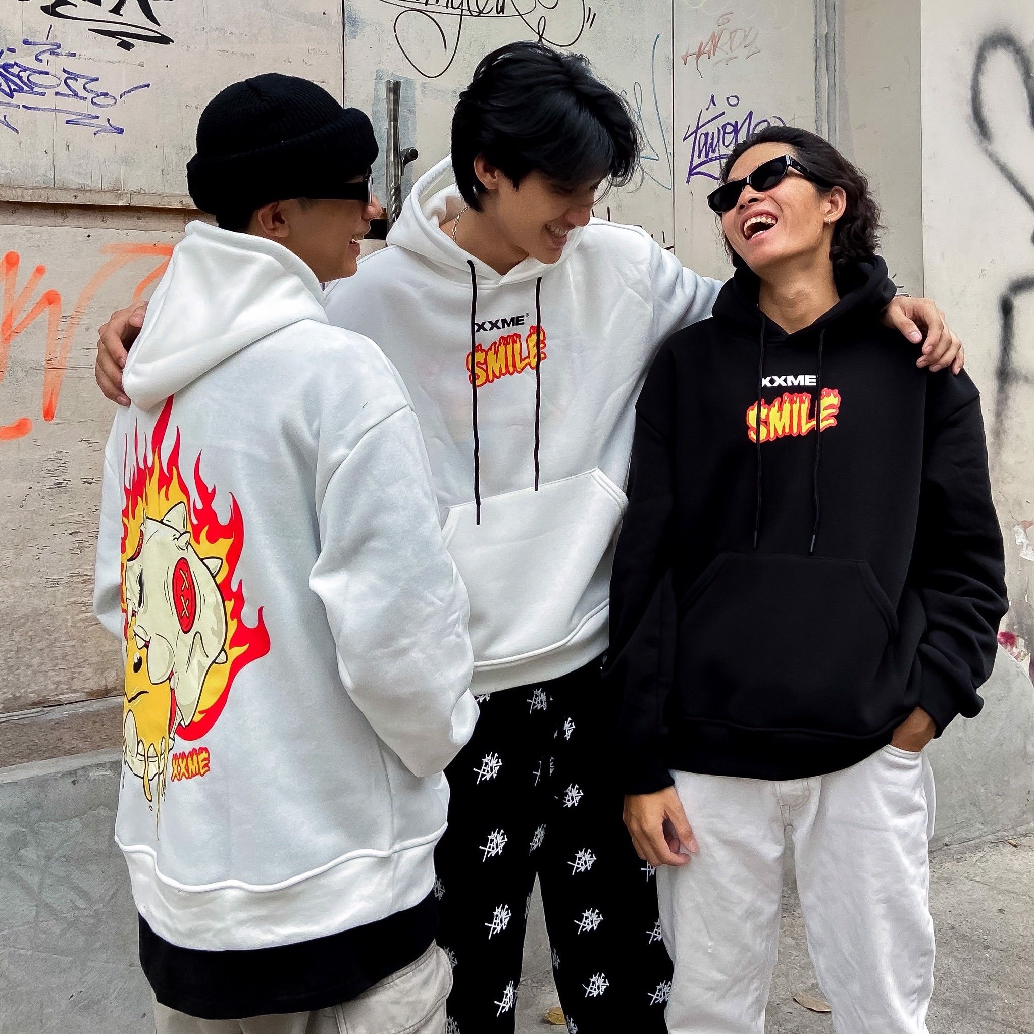 Áo Khoác X-RAY RAWR Smile Hoodie - Black