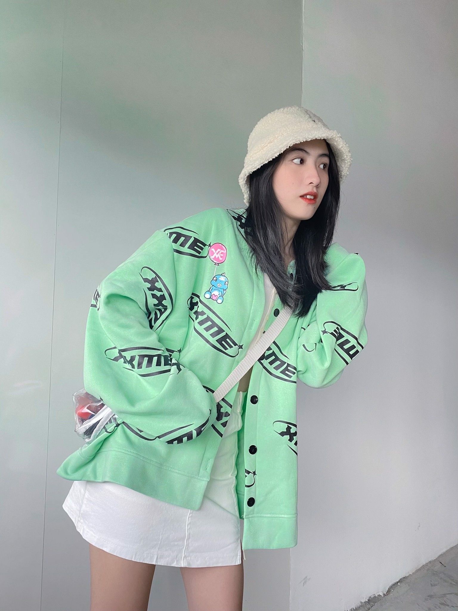 Babe RAWR Cardigan - Green