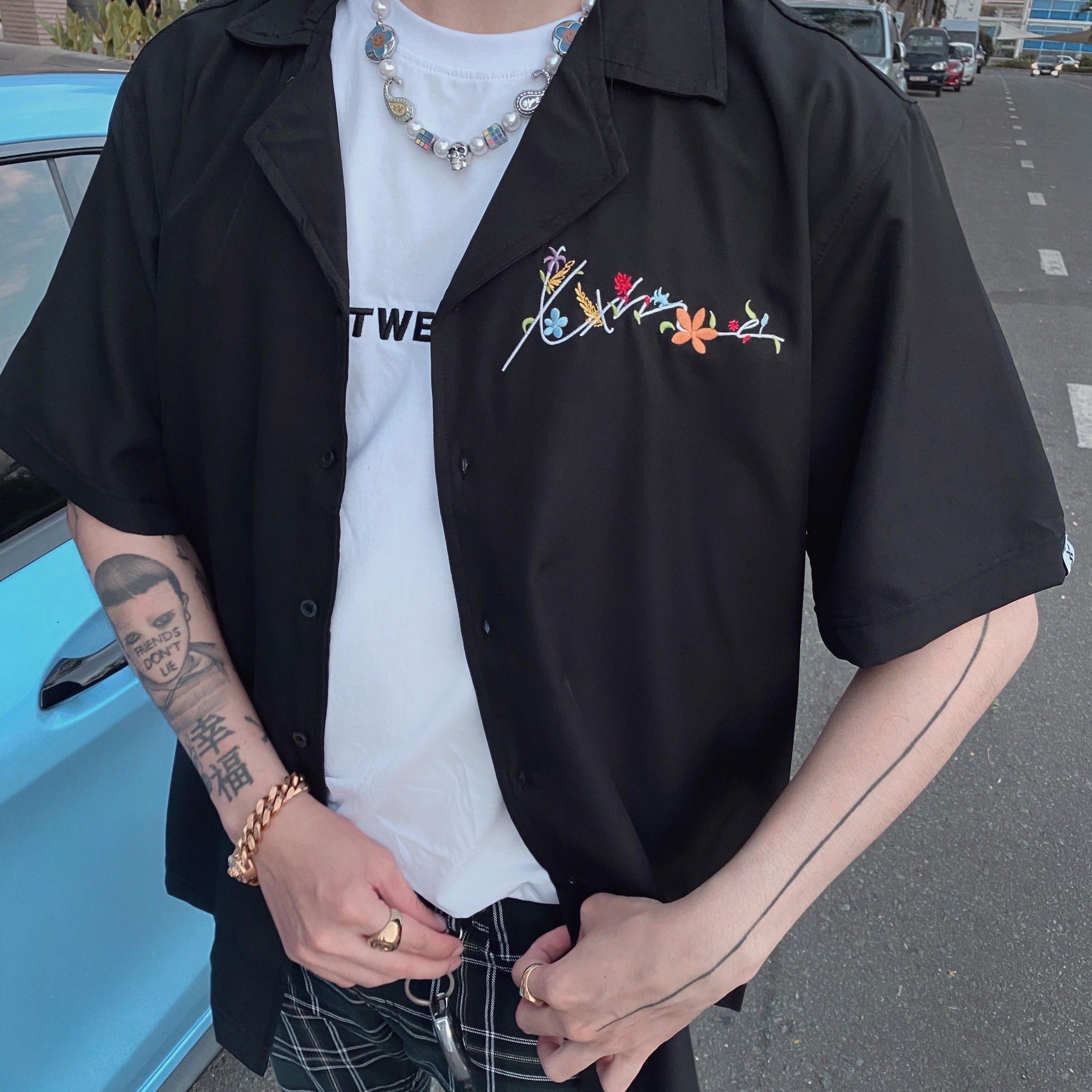 Áo Sơ Mi Floral Shirt - Black
