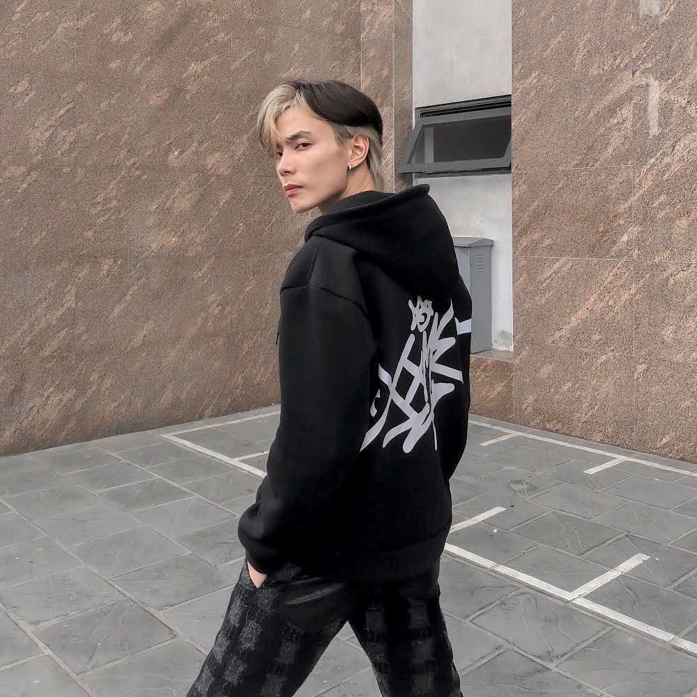 Icon Hoodie Zip up - Black