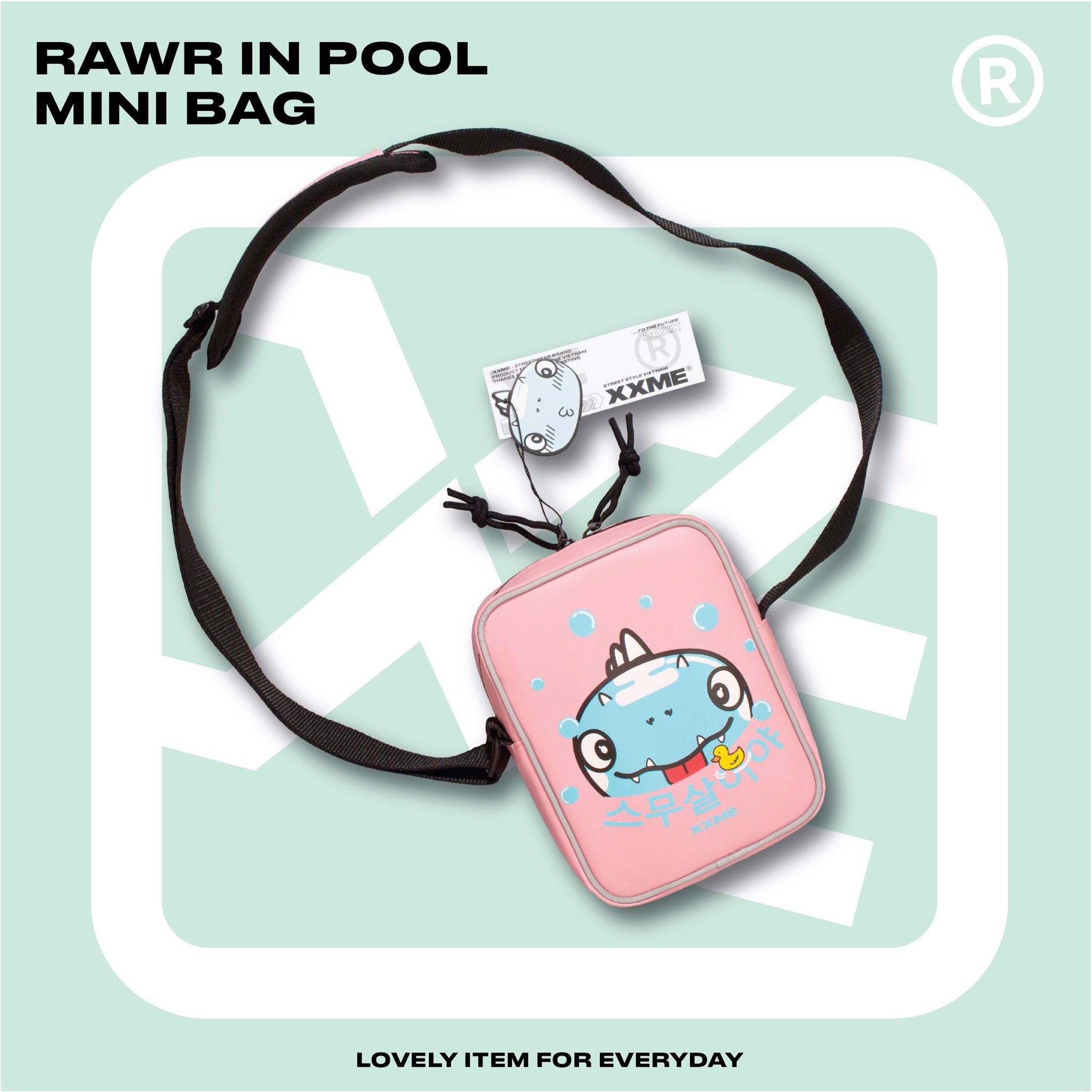 RAWR in bath Shoulder Bag - Pink