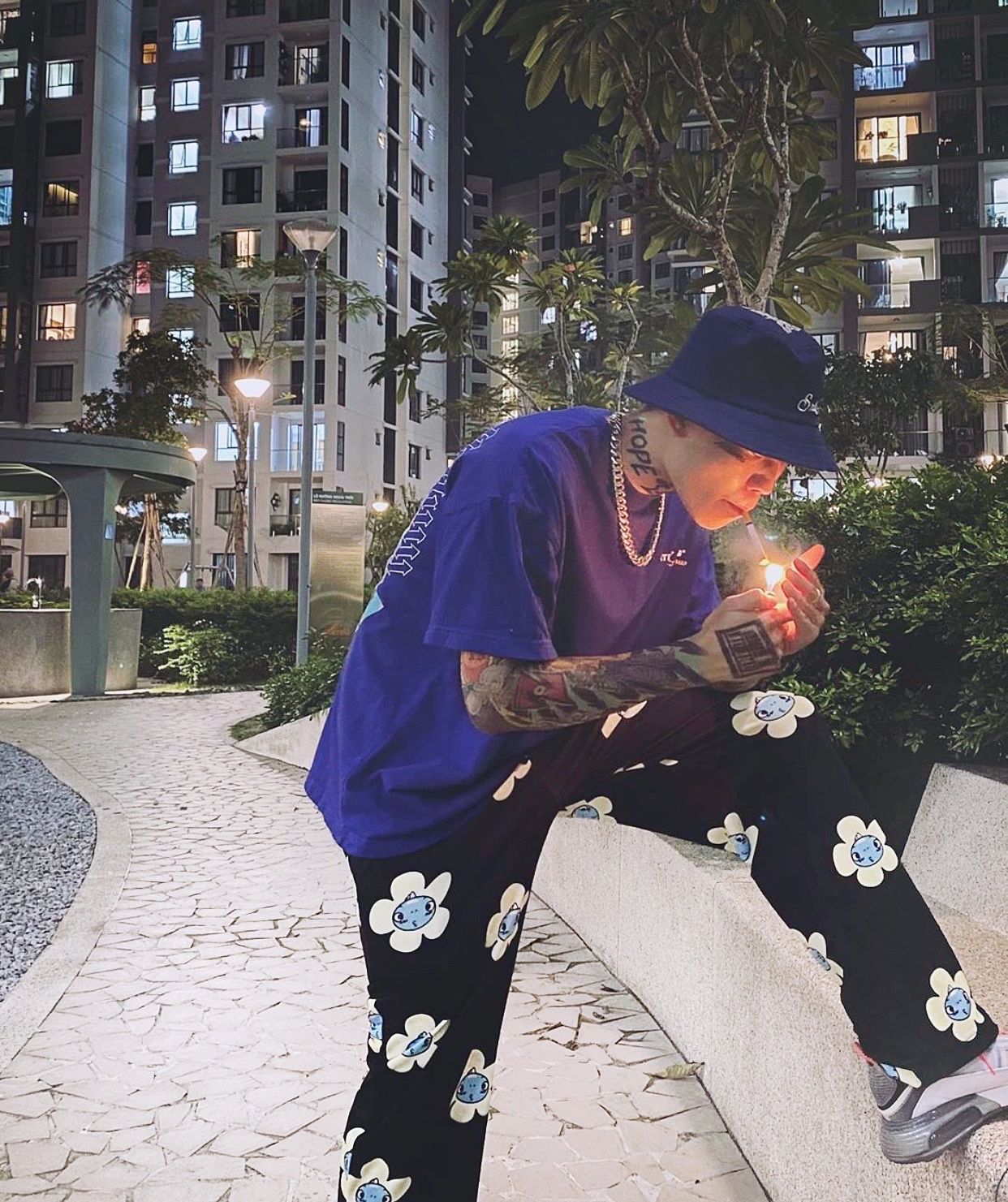 RAWR - Flower Long Pants - Black