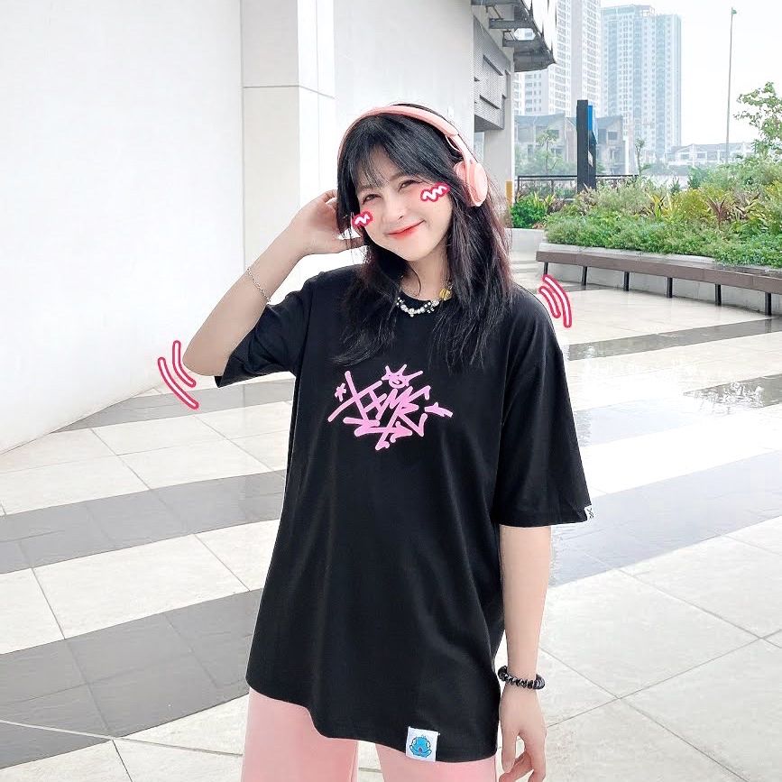 Áo Thun Pink Ver. Big Icon - Black