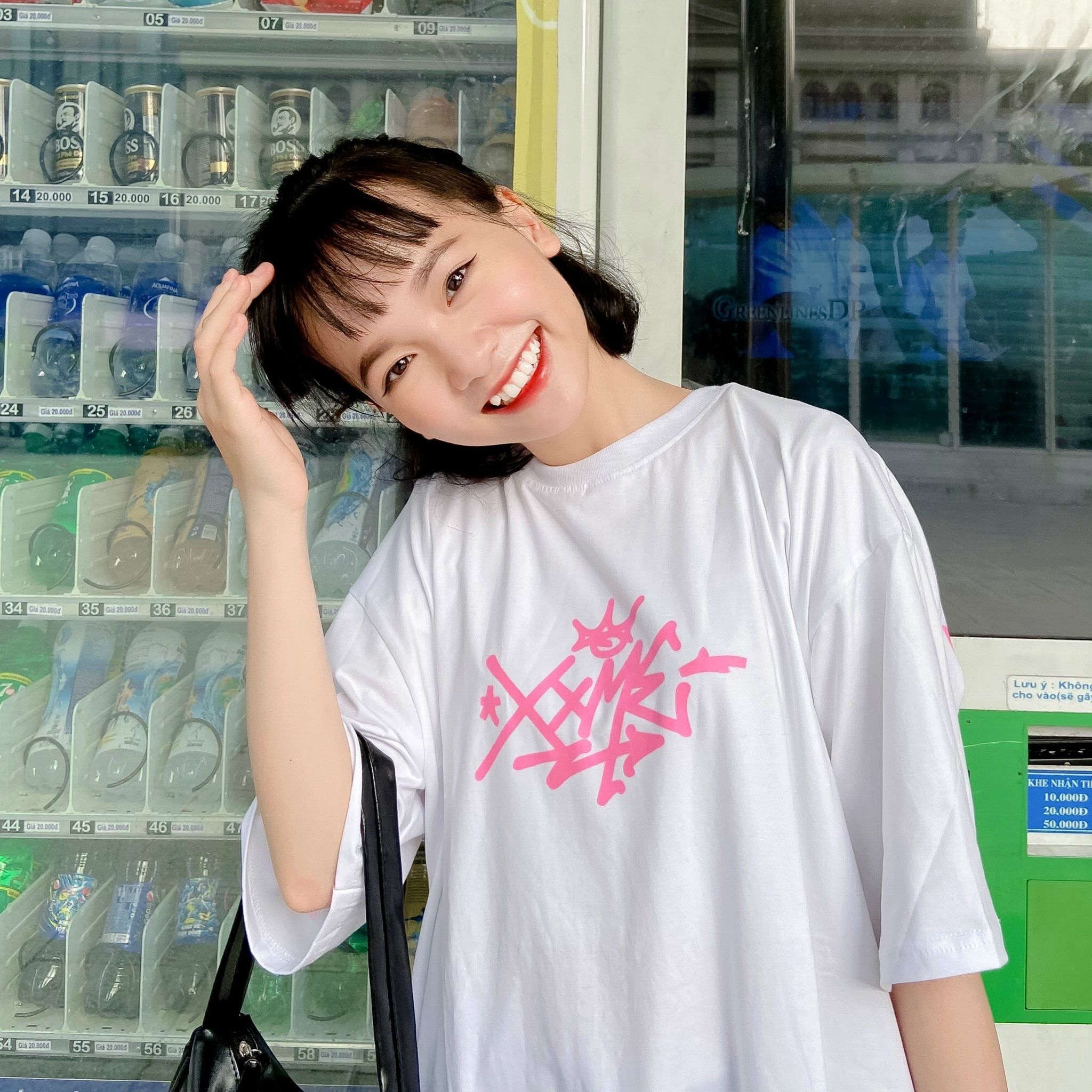 Áo Thun Pink Ver. Big Icon - White