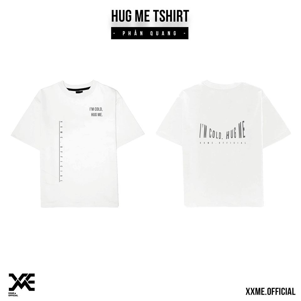 HUG ME tshirt - TRẮNG ( PHẢN QUANG )