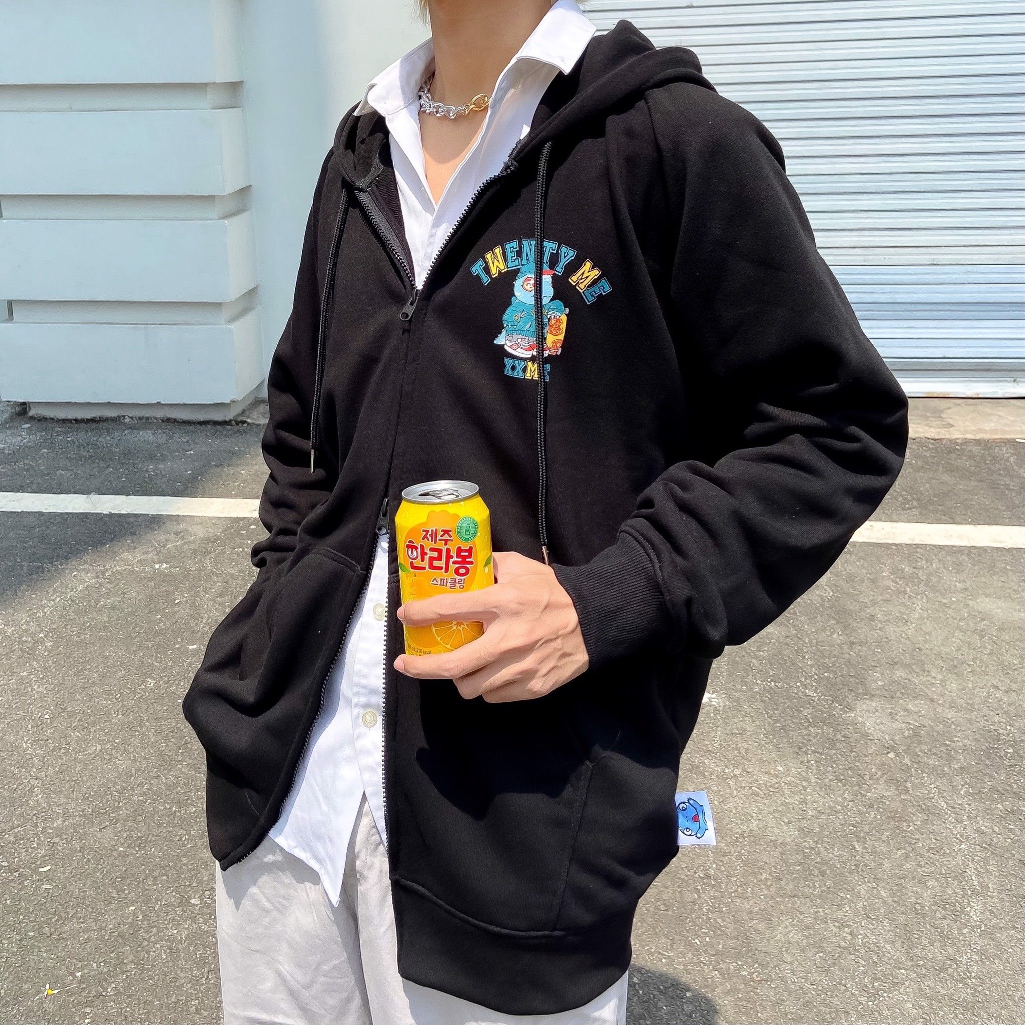 Áo Hoodie Academy Zip Up - Black