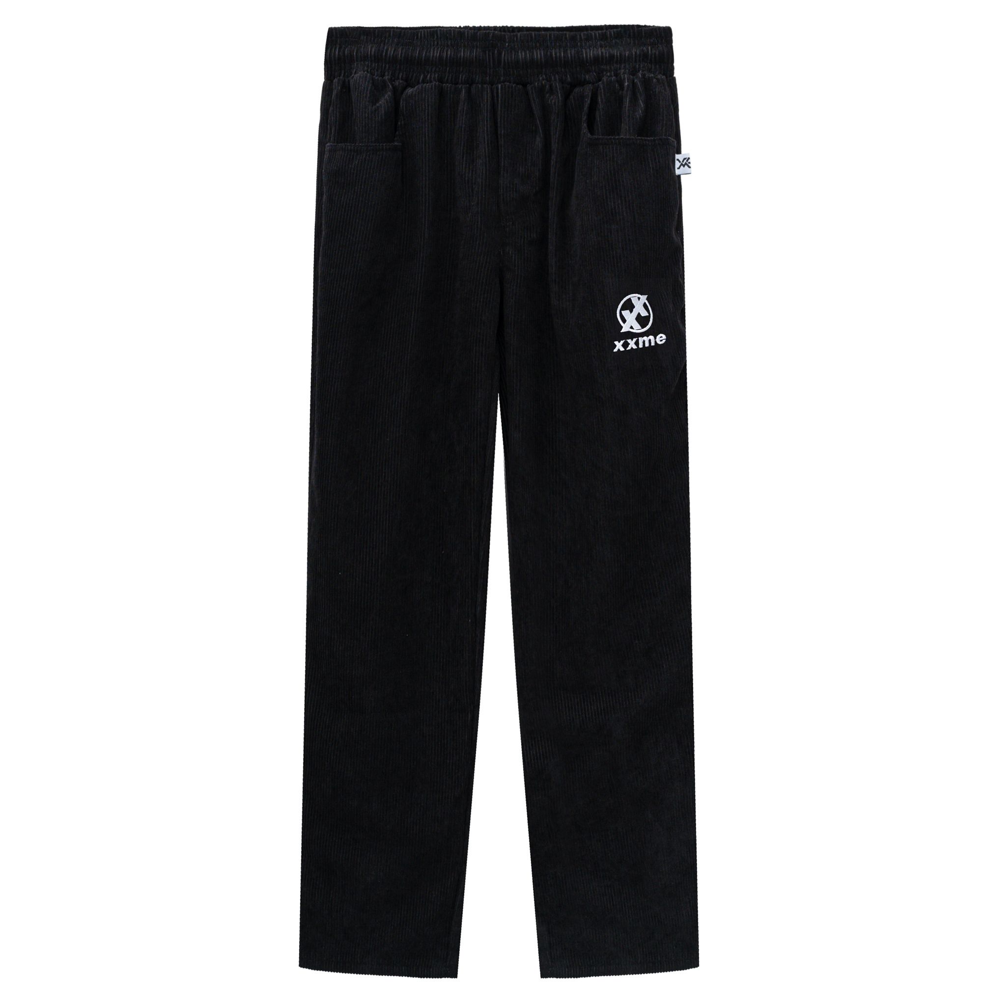 Quần Dài Logo Corduroy - Black