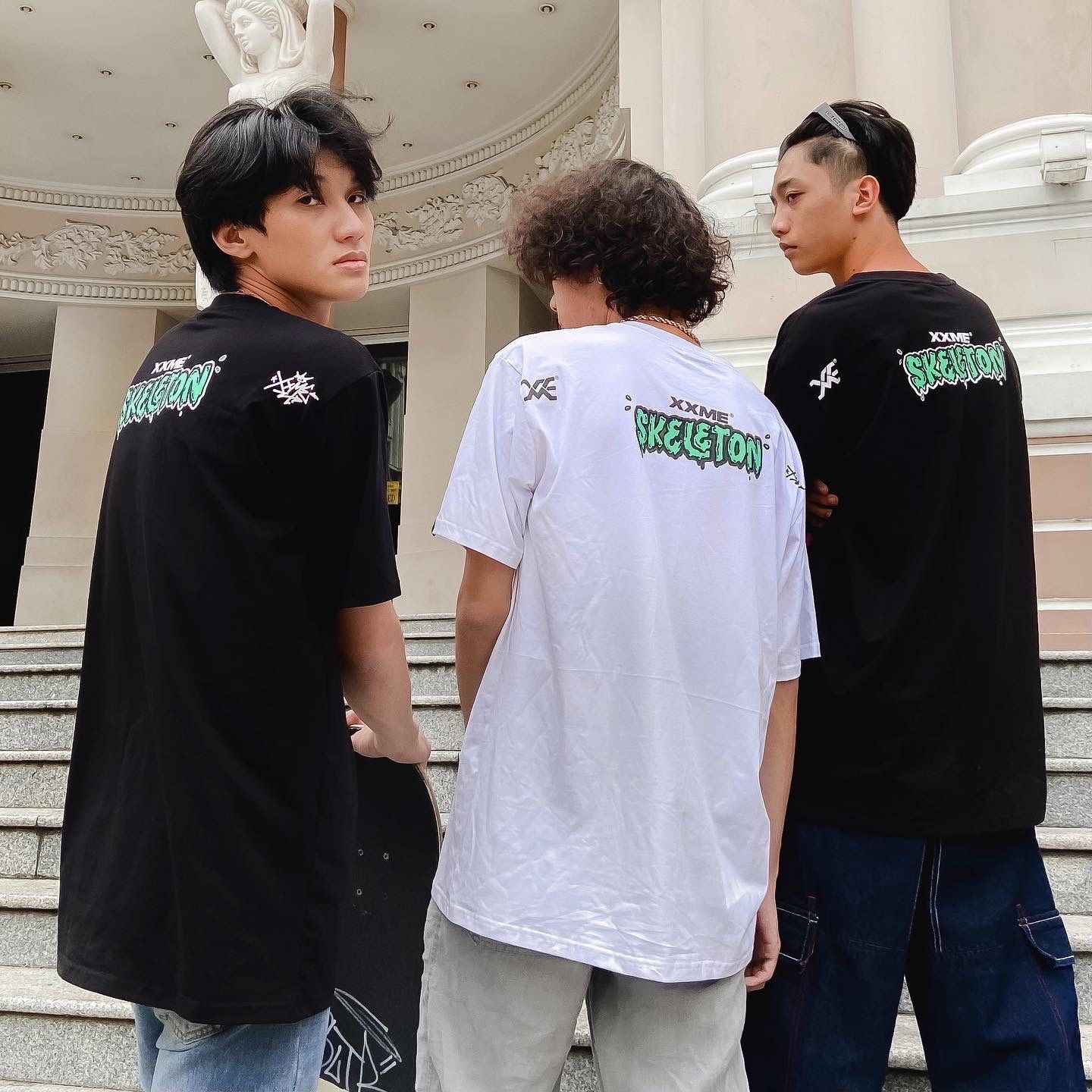 Áo Thun X-RAY RAWR Skeleton Tee - Black