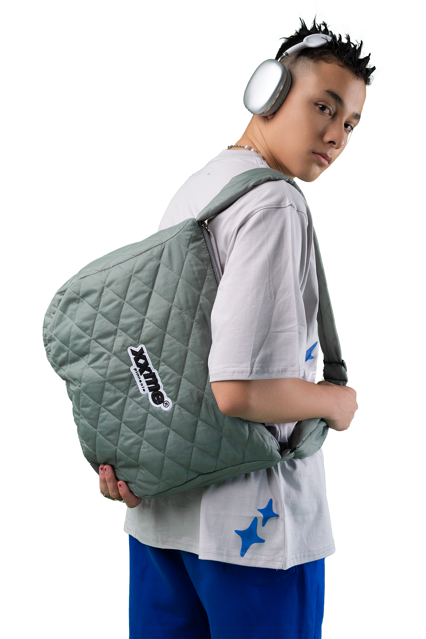 Túi Đeo Chéo Puffy Nylon - Blue Olive