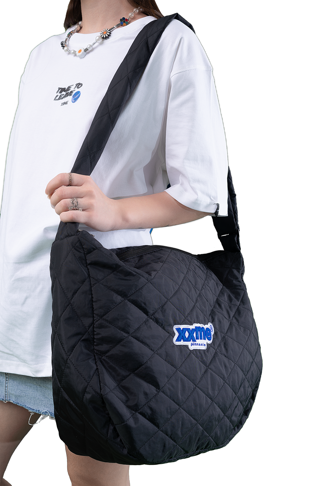 Túi Đeo Chéo Puffy Nylon - Black