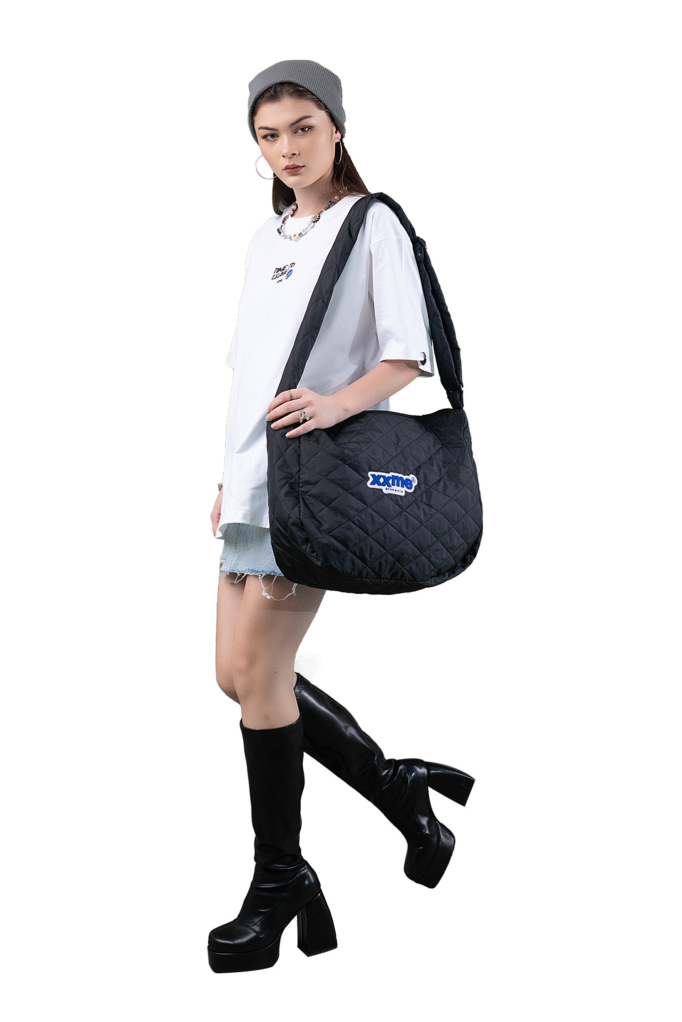 Túi Đeo Chéo Puffy Nylon - Black