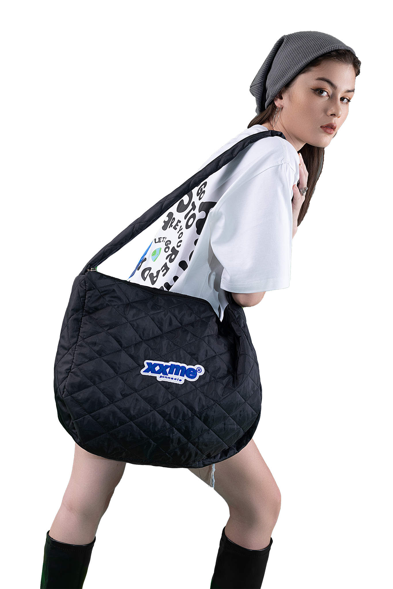 Túi Đeo Chéo Puffy Nylon - Black