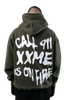  Áo Hoodie XXME On Fire - Olive 