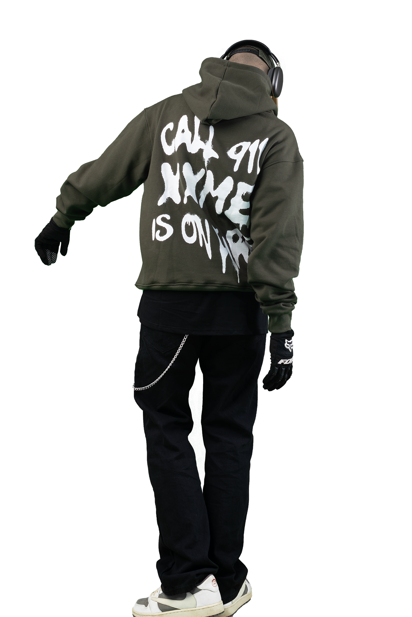 Áo Hoodie XXME On Fire - Olive