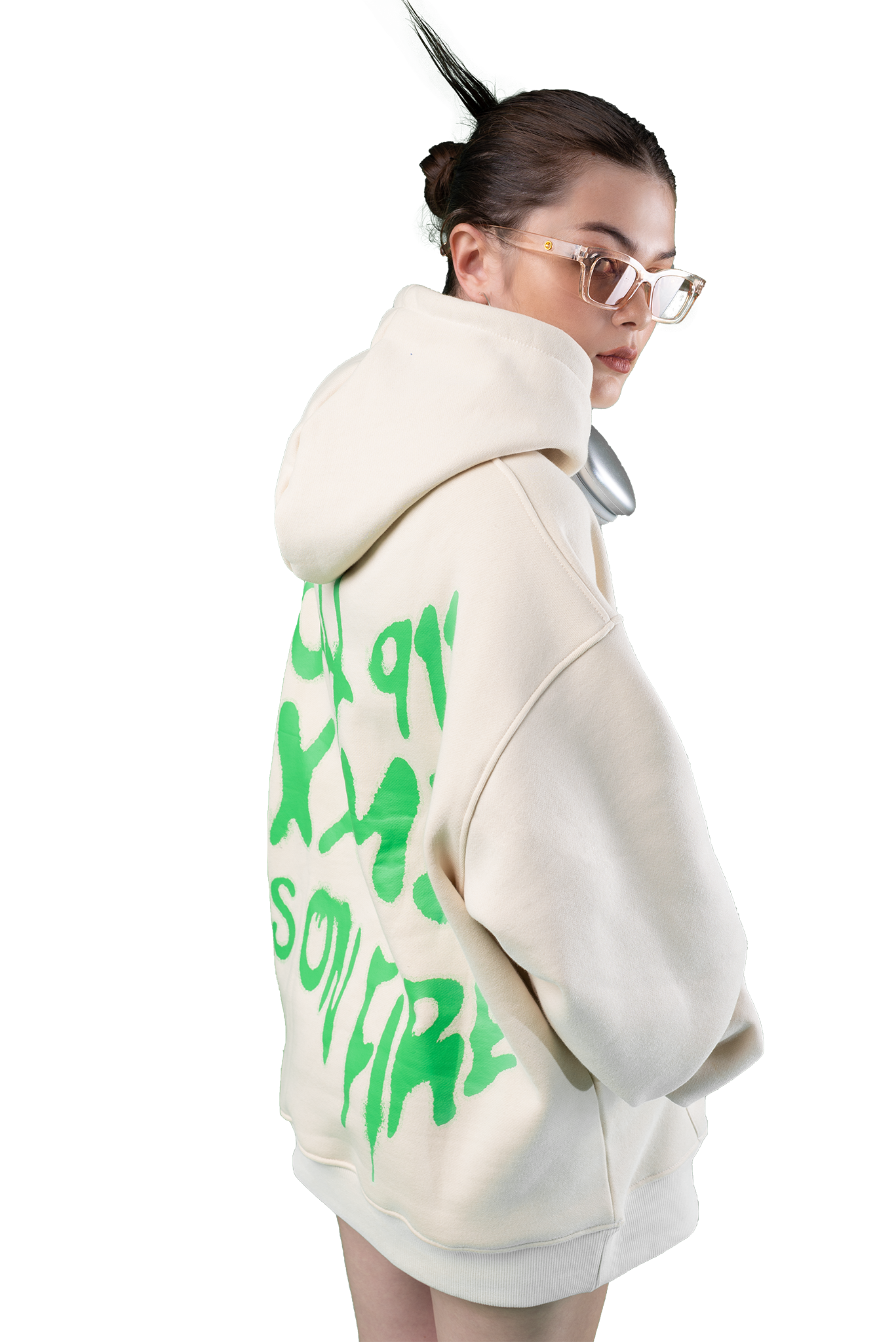 Áo Hoodie XXME On Fire - Beige