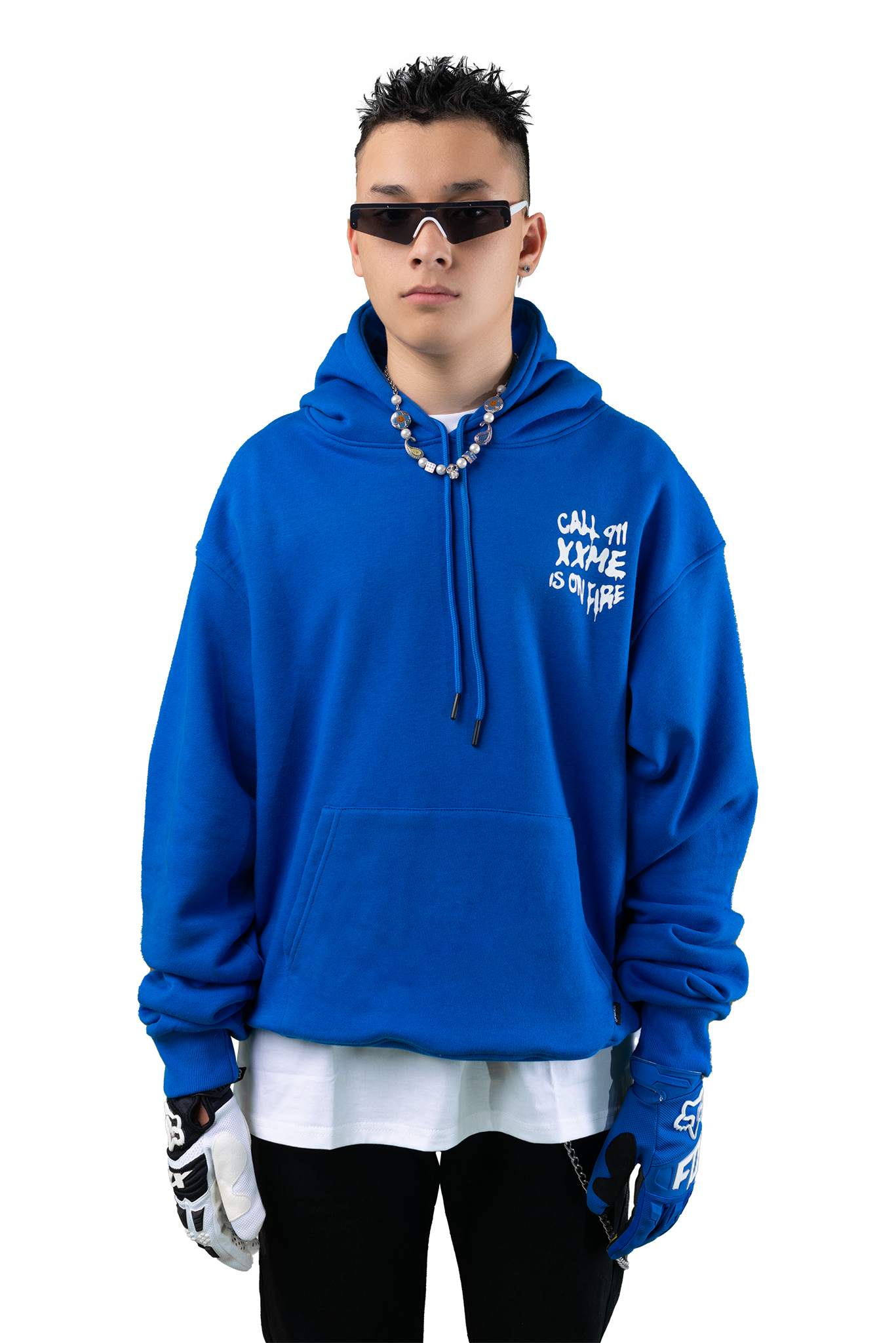  Áo Hoodie XXME On Fire - Blue 