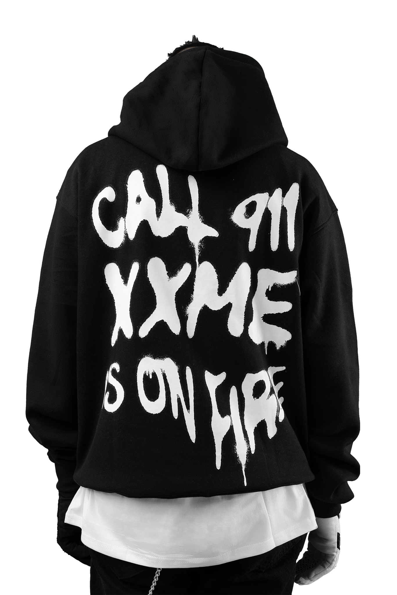  Áo Hoodie XXME On Fire - Black 