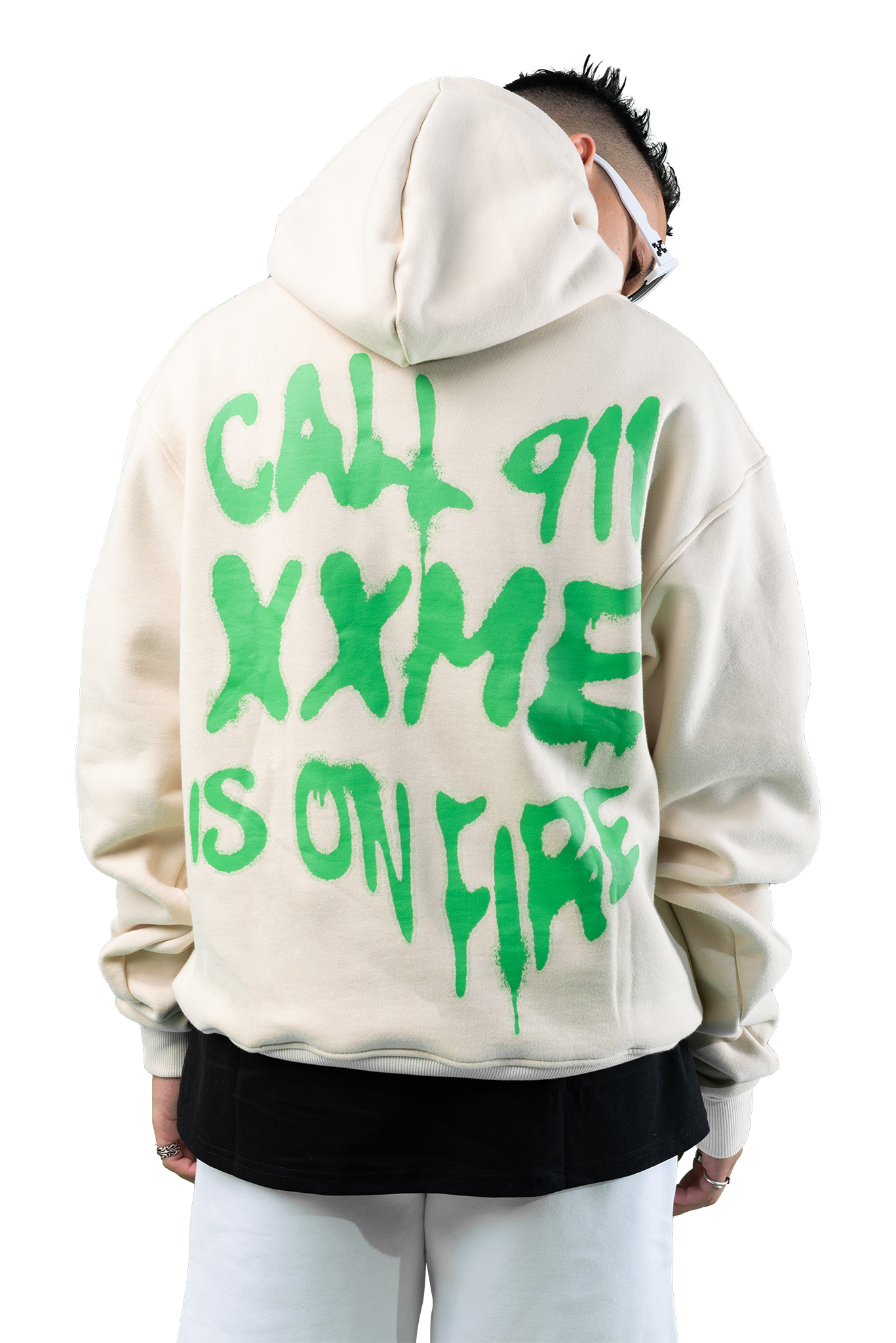 Áo Hoodie XXME On Fire - Beige