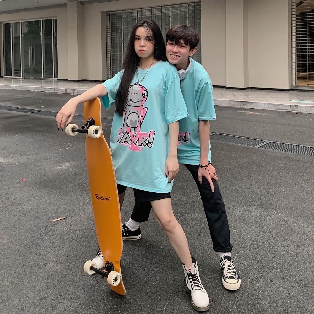 Áo Thun RAWR - Dripping Tshirt - BABY BLUE