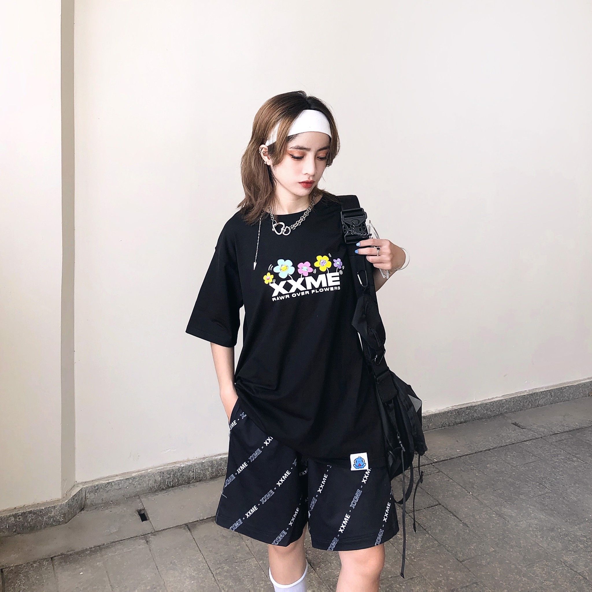 Quần Ngắn Logo XXME Shorts - Black