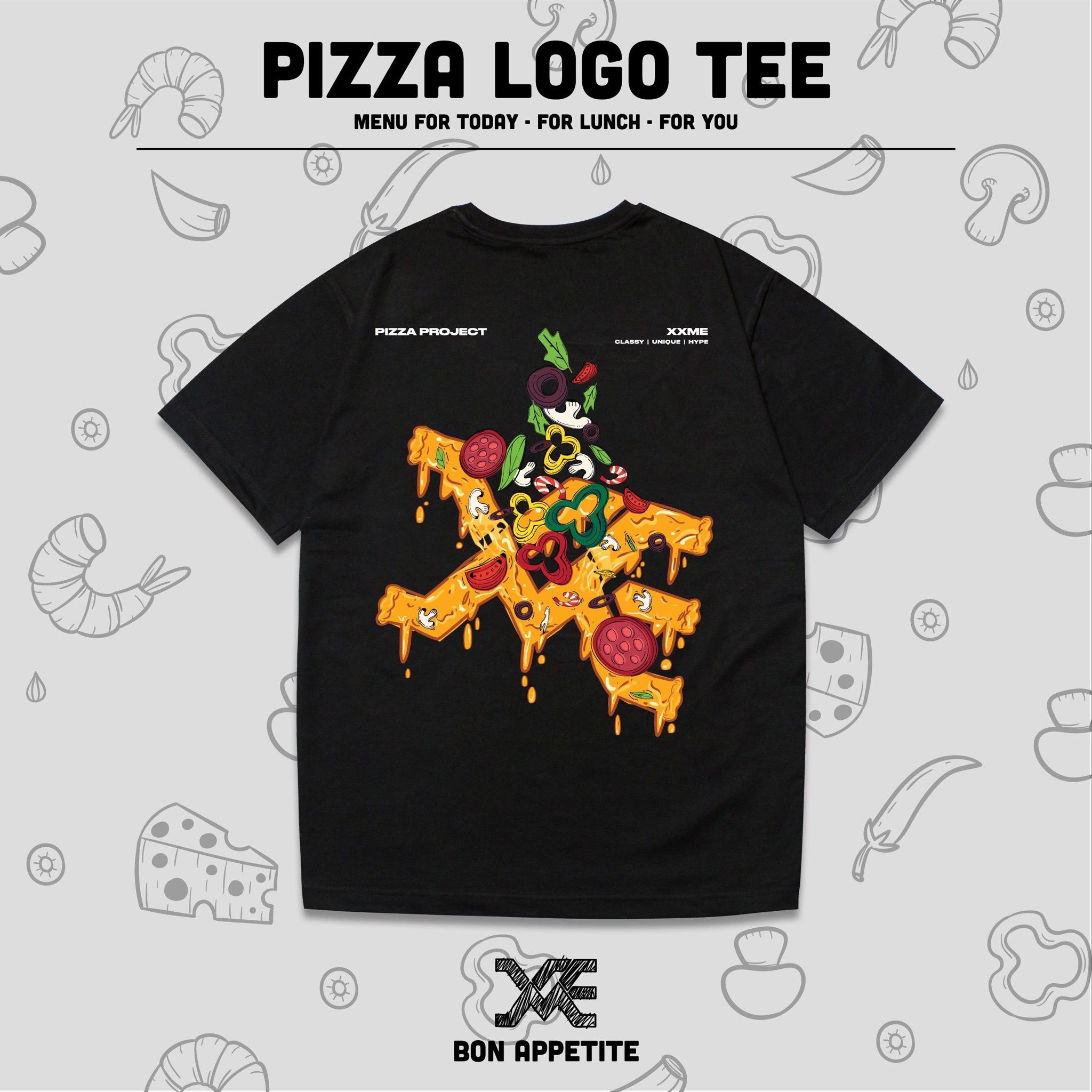 Pizza Tshirt - BLACK