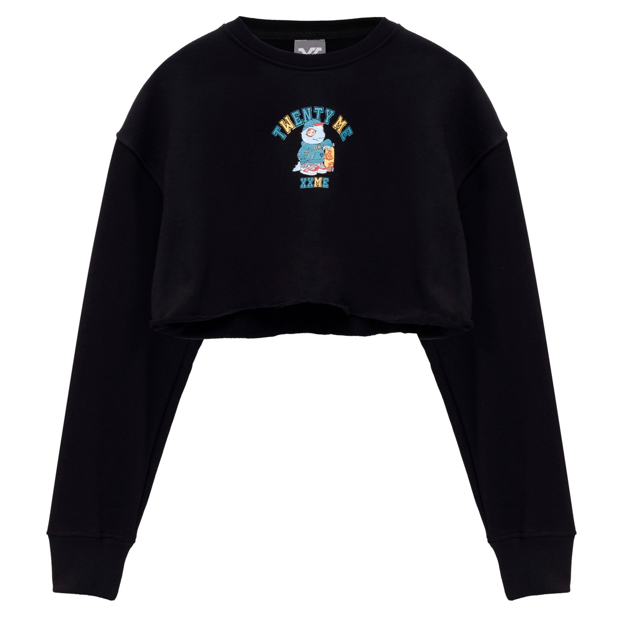 Áo Croptop Academy - Black