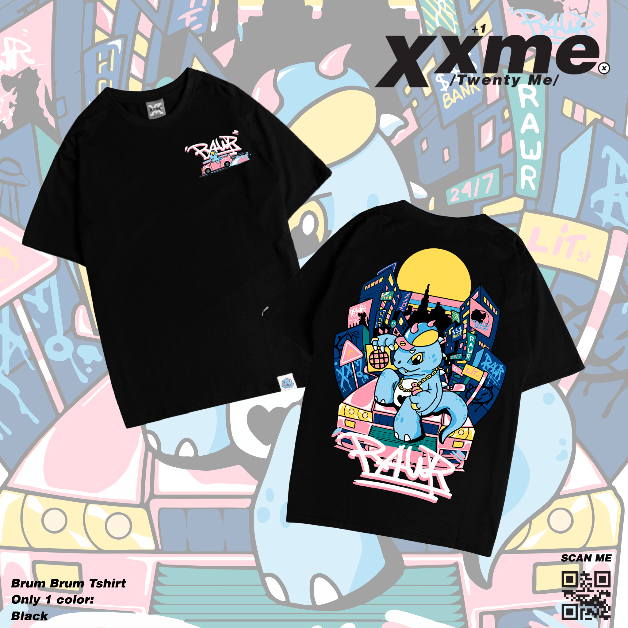 Áo Thun RAWR Brum Brum Tee - Black