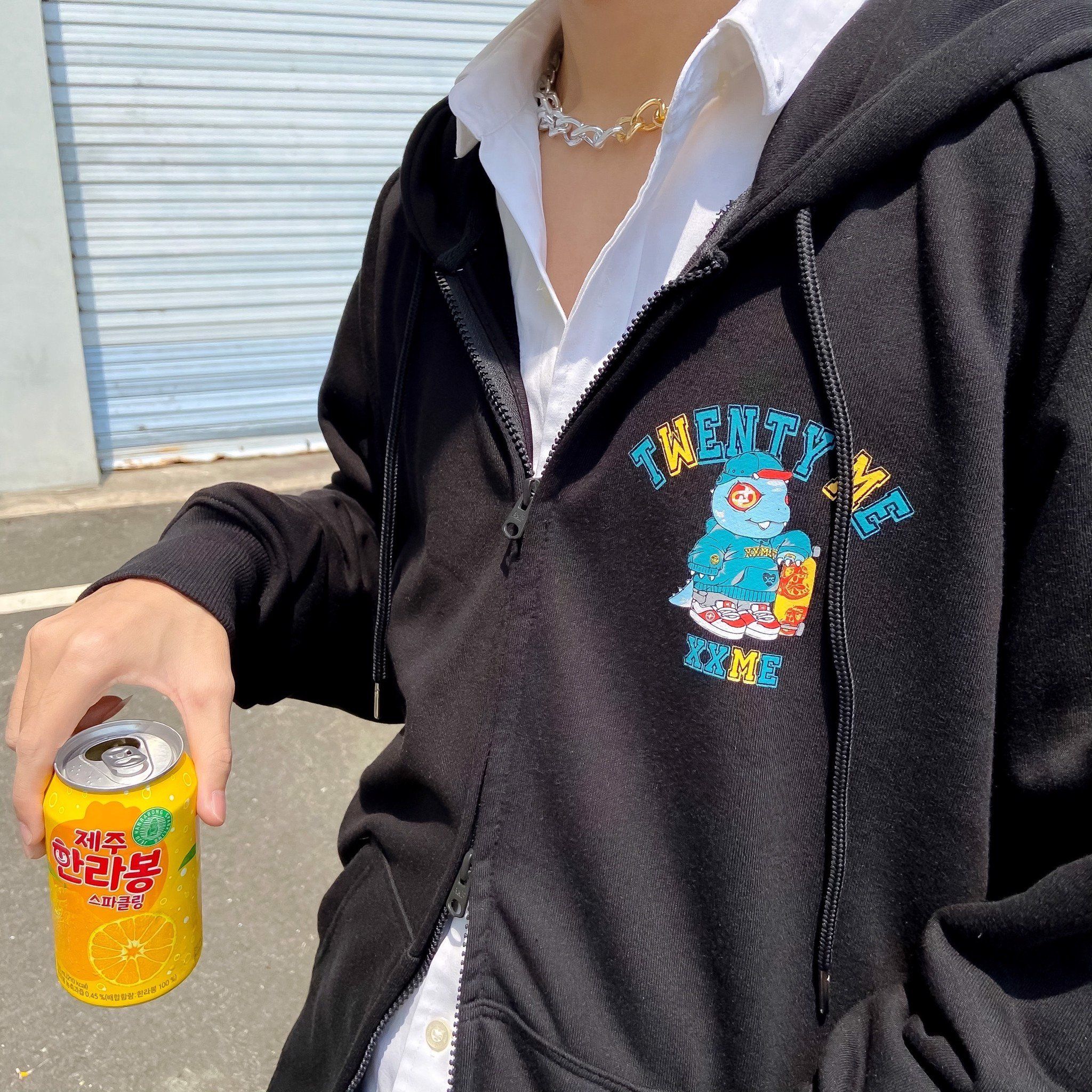 Áo Hoodie Academy Zip Up - Black