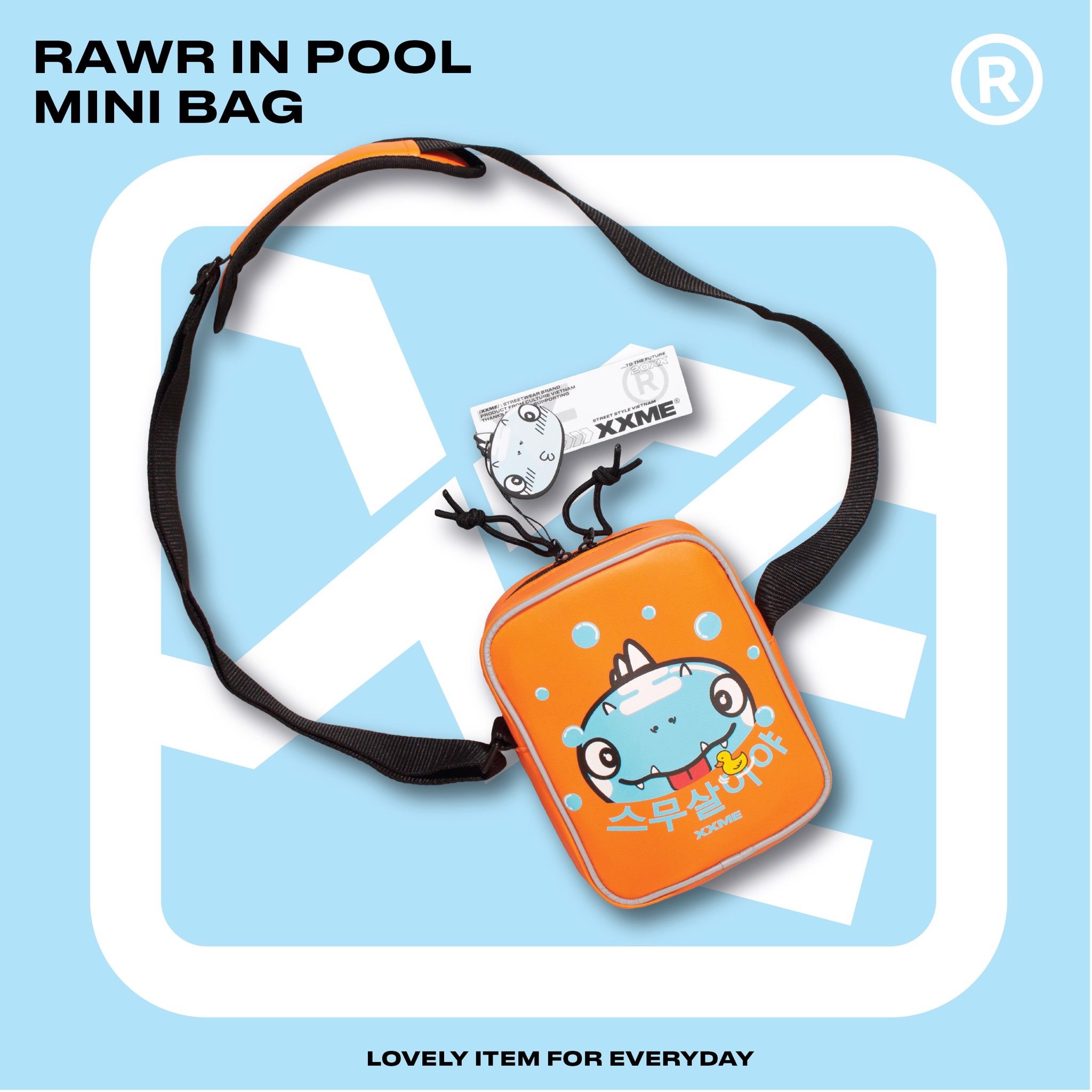 RAWR in bath Shoulder Bag - Orange