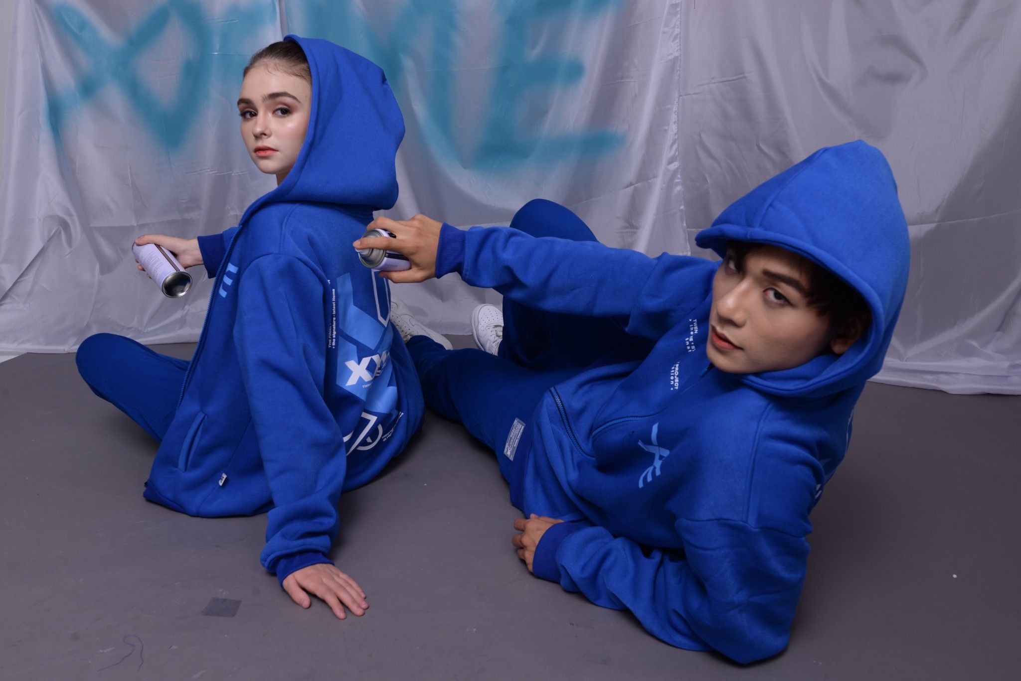 SIGNATURE HOODED JACKET -Blue