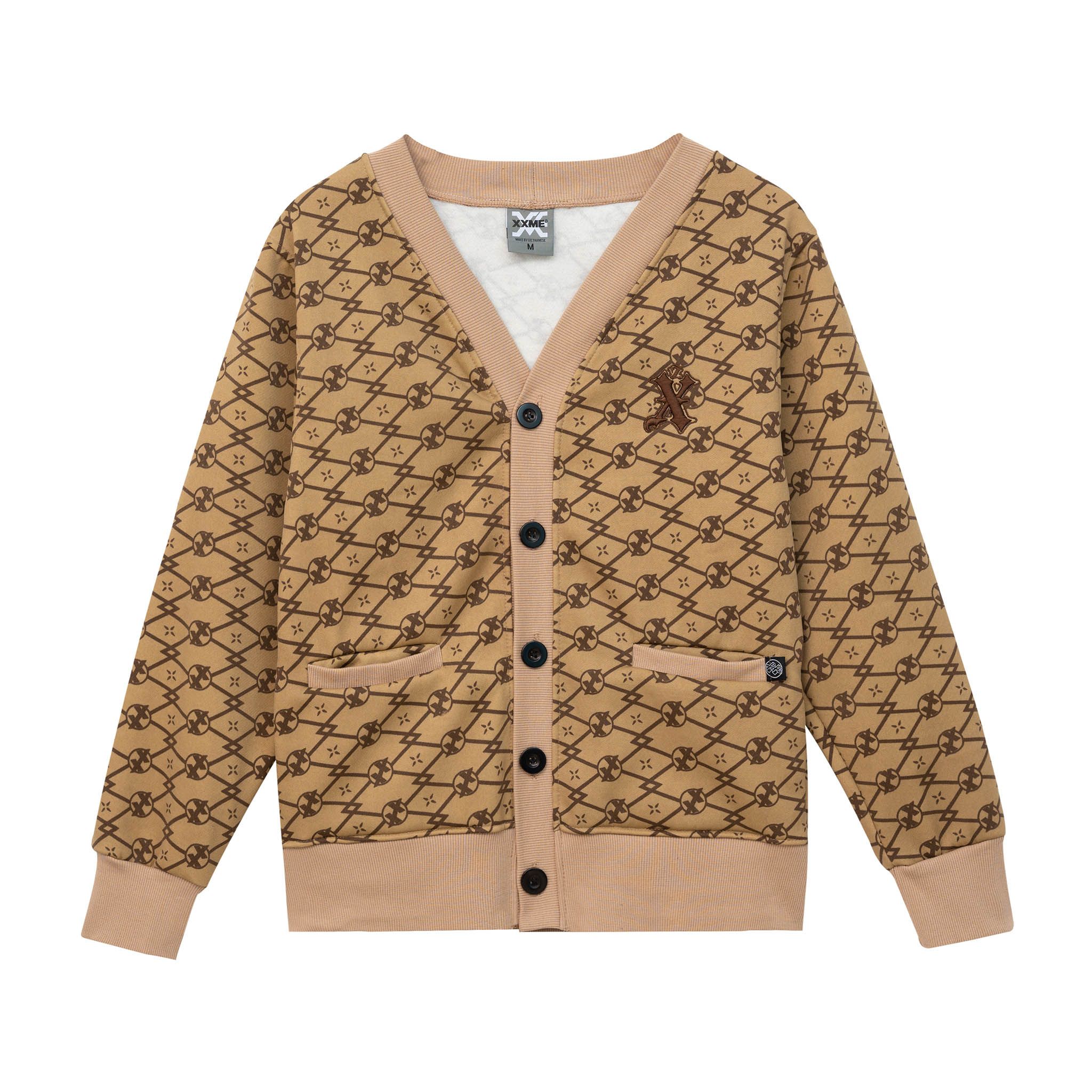  Áo Cardigan X2 Monogram - Beige 