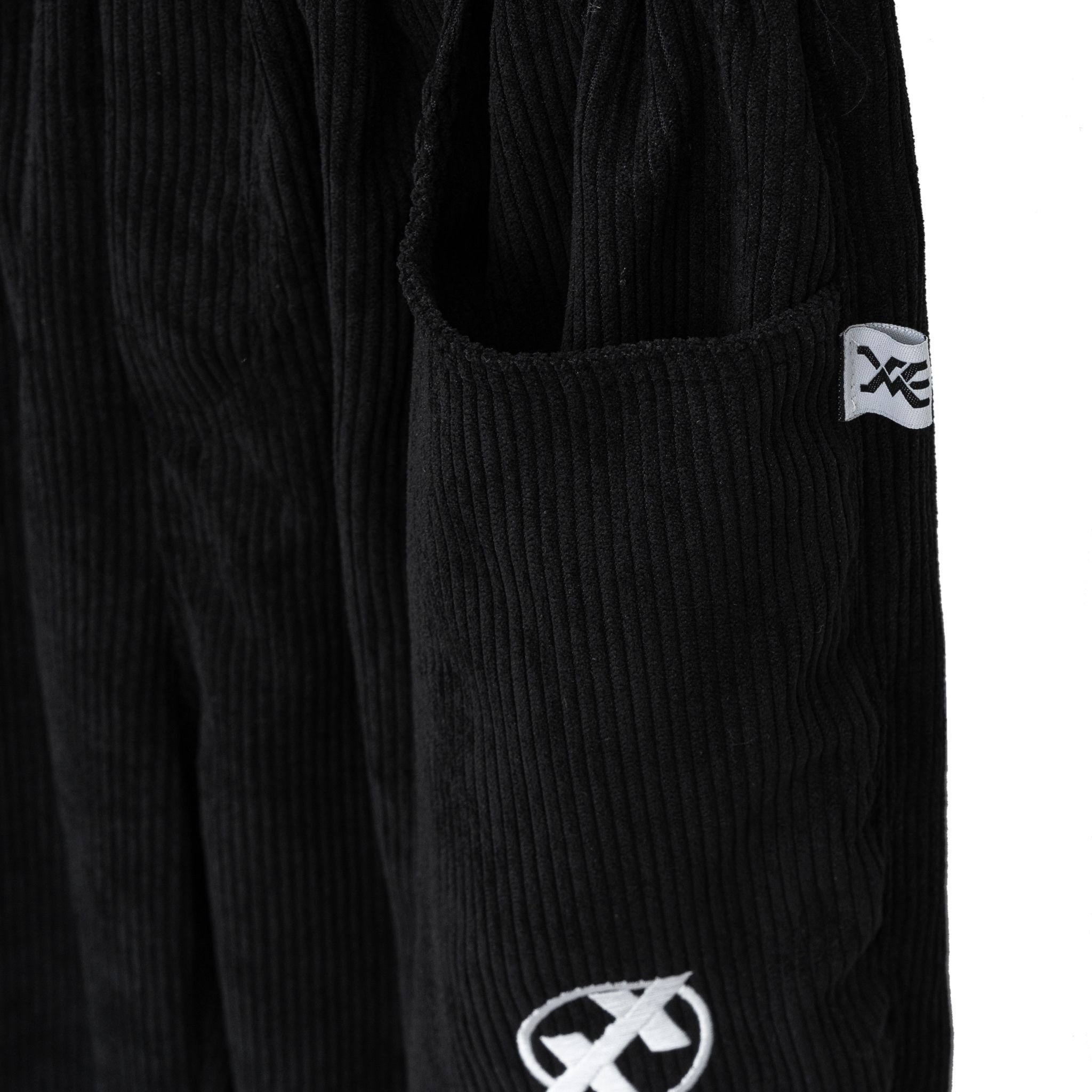 Quần Dài Logo Corduroy - Black