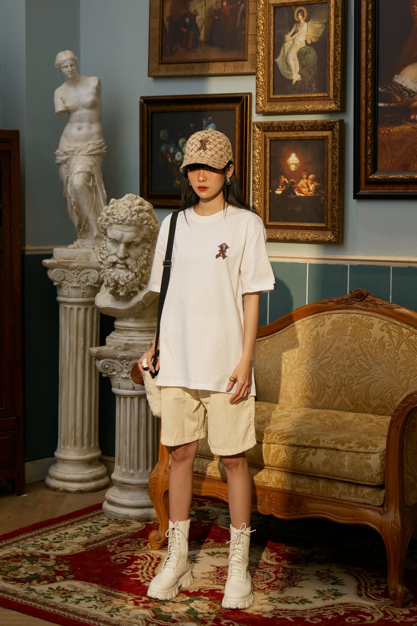 Nón X2 Monogram - Beige