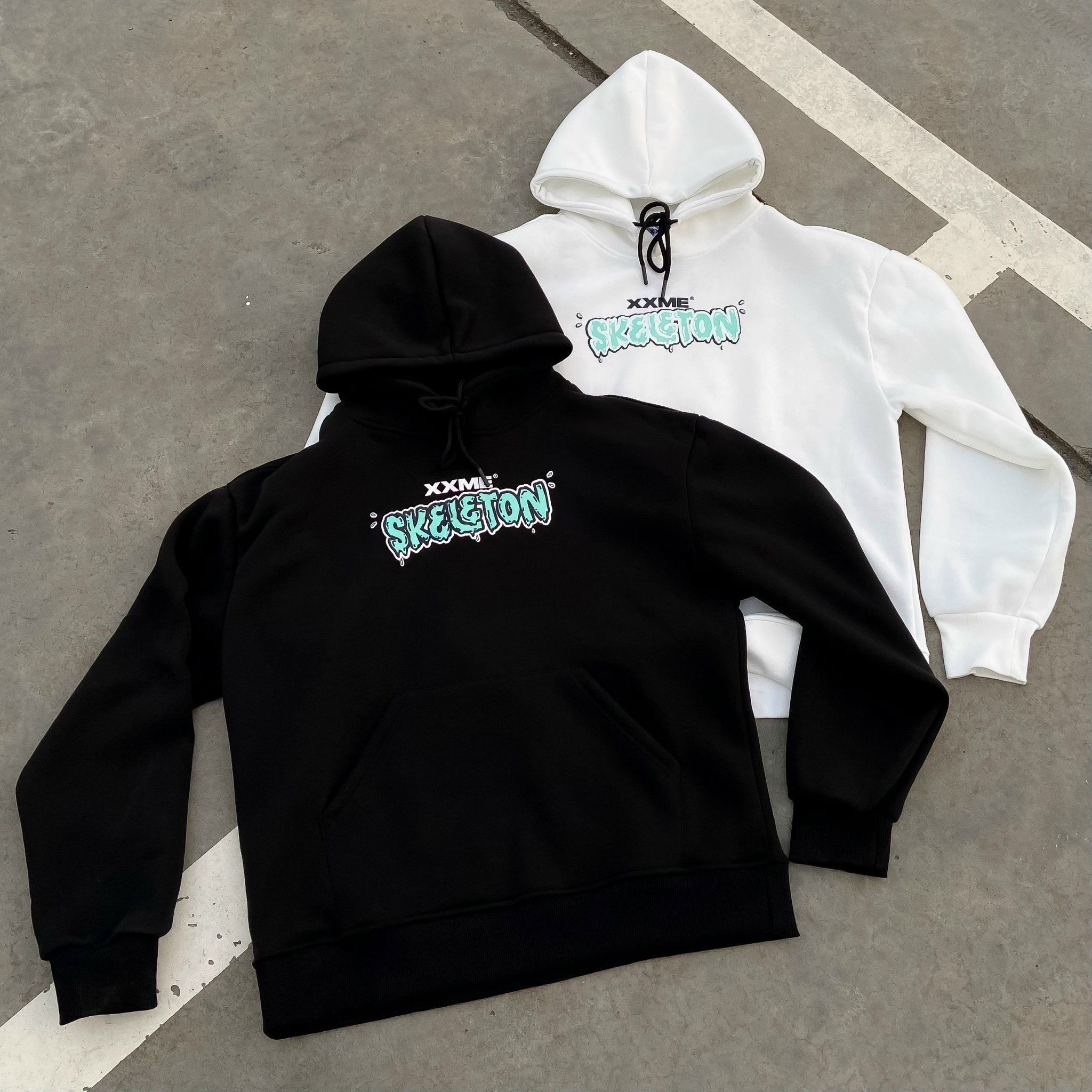 Áo Khoác X-RAY RAWR Skeleton Hoodie - Black