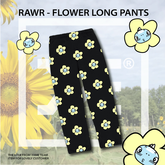 RAWR - Flower Long Pants - Black