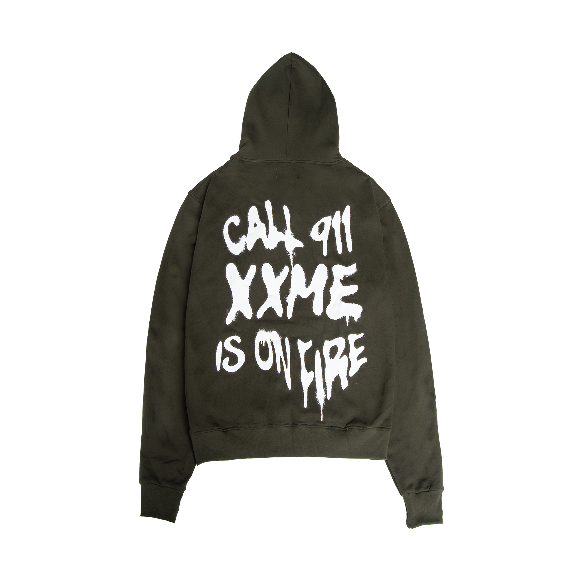  Áo Hoodie XXME On Fire - Olive 