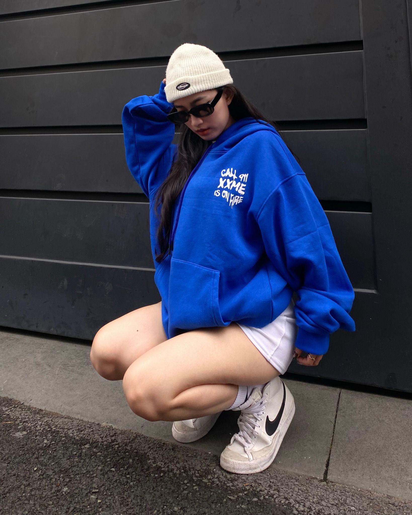 Áo Hoodie XXME On Fire - Blue