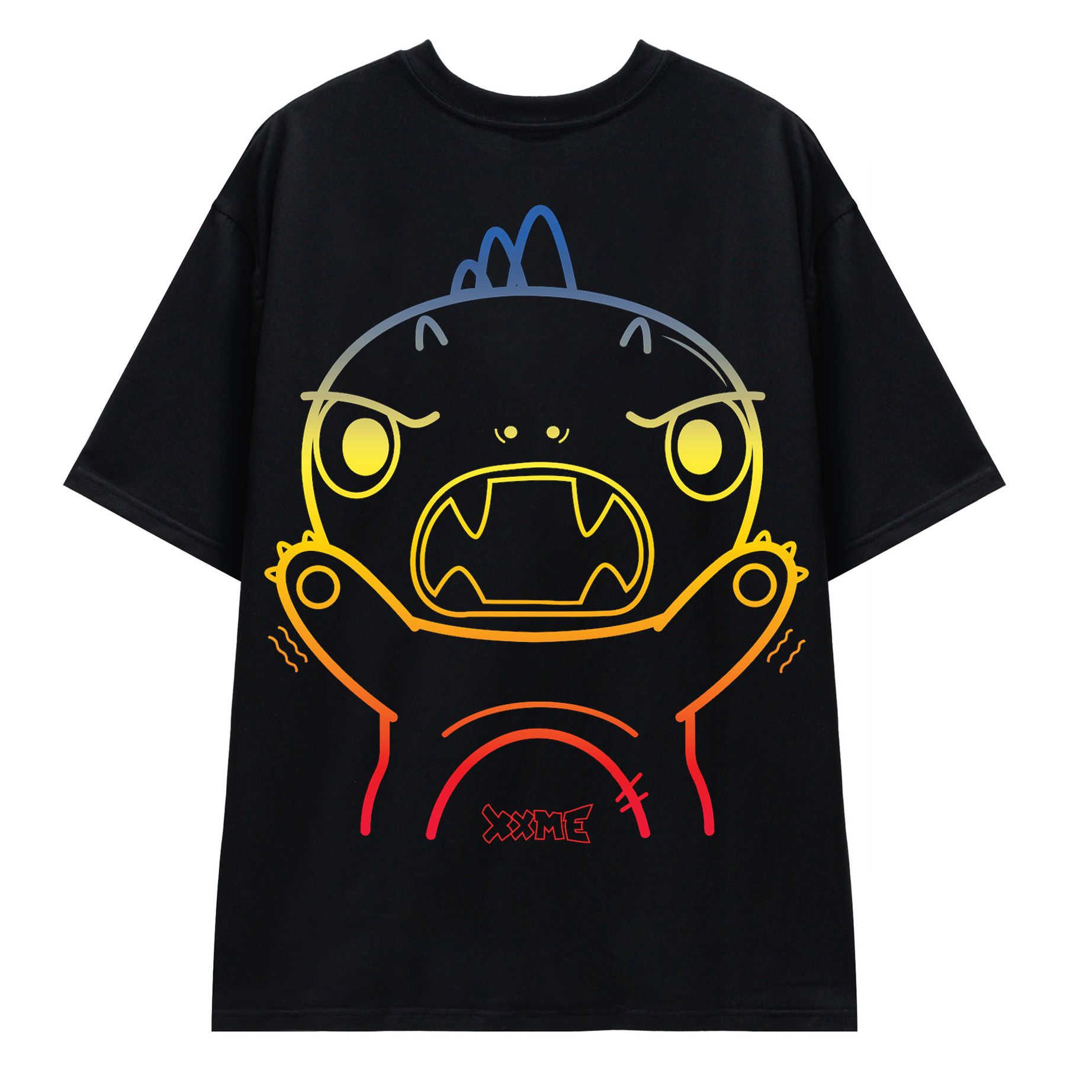 Áo Thun Rainbow Angry RAWR Tshirt - BLACK
