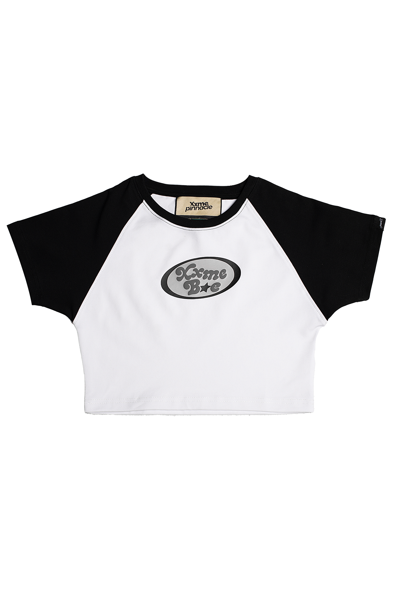  Áo Raglan Croptop XXME Bae - White 