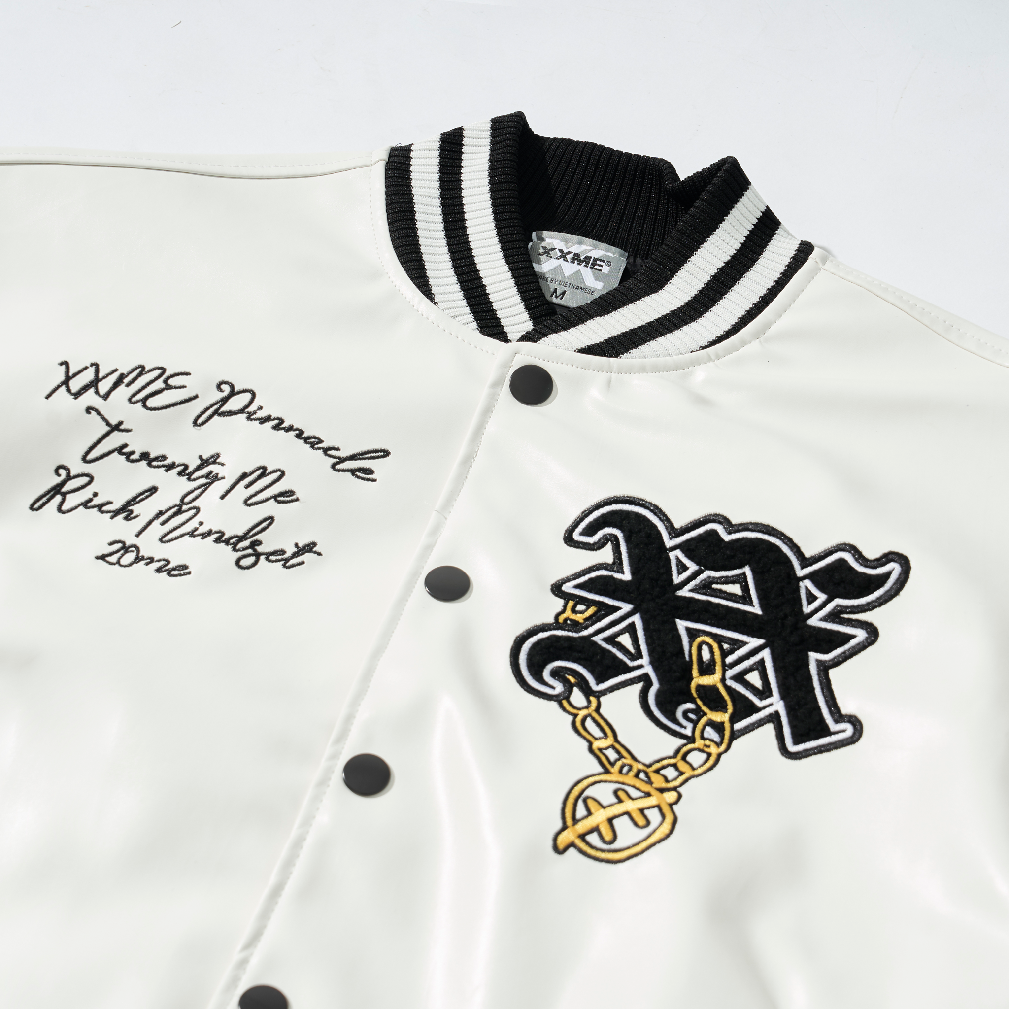 Áo Khoác Da Pinnacle Varsity - Black