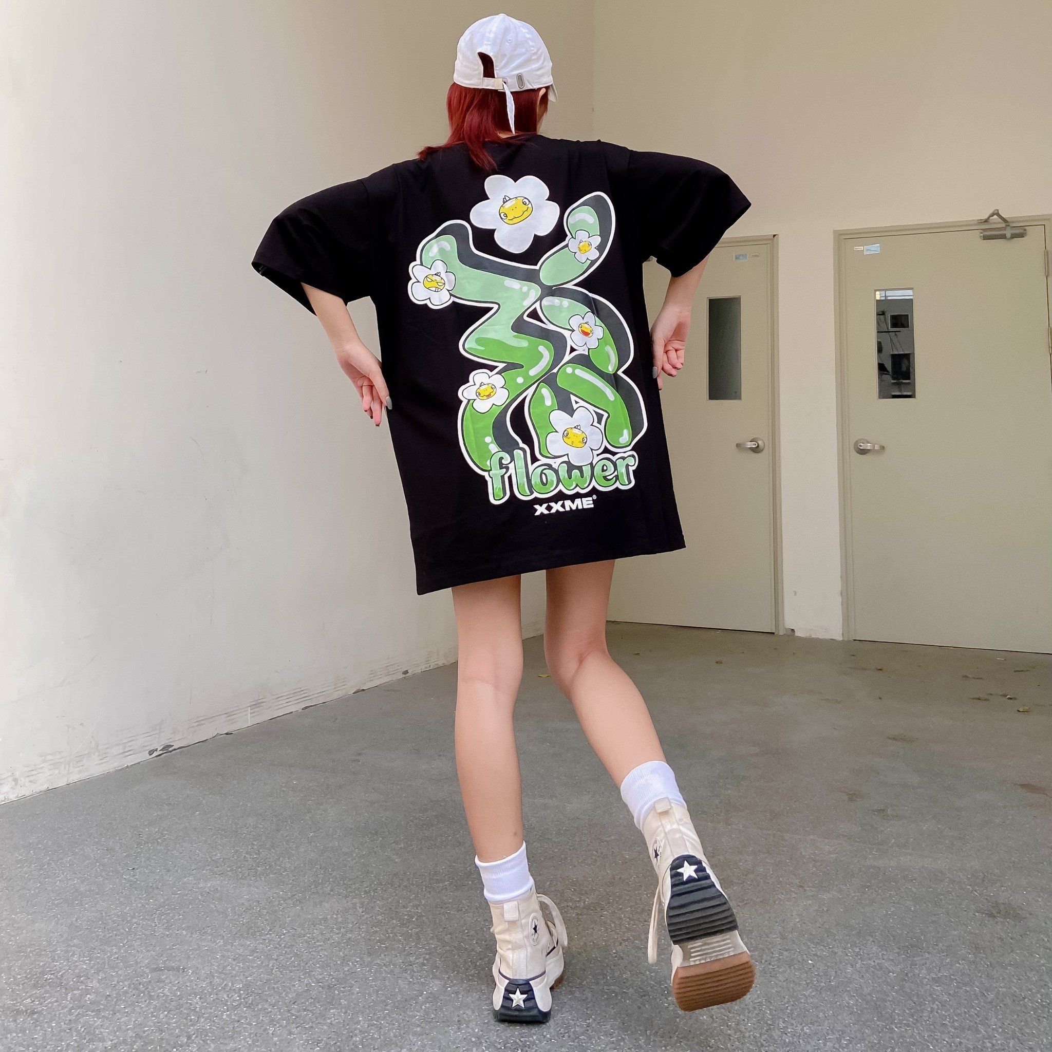 Áo Thun Big Logo Flower Tshirt - Black