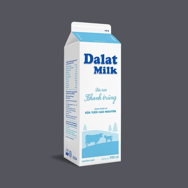  Sữa tươi thanh trùng nguyên chất Dalat Milk (950ml) 