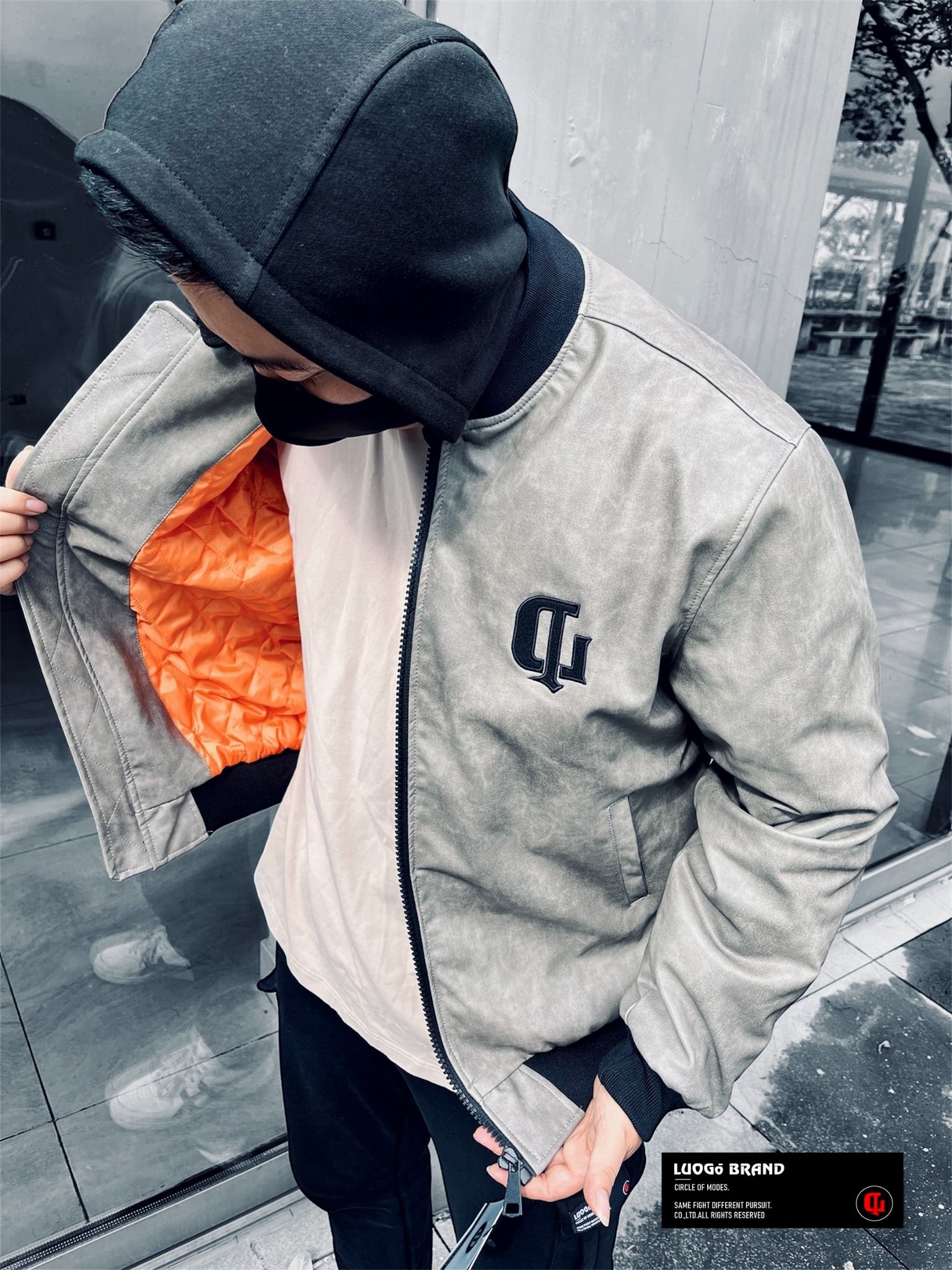  [ MARBLE ] PU JACKET MŨ NỈ THÁO RỜI - AK2023/WT2023 