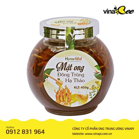  Mật ong đông trùng hạ thảo 450g (lọ tròn) 