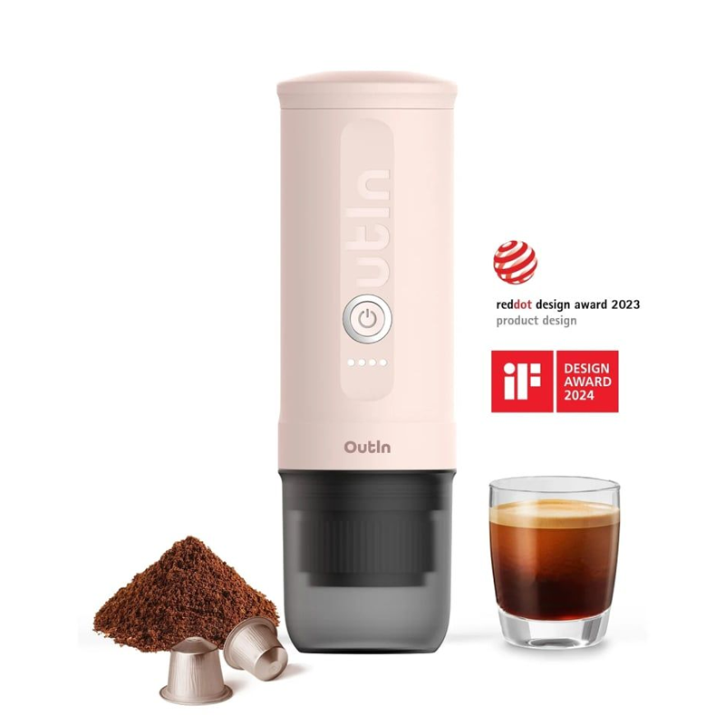 Máy Pha Cà Phê Outin Nano Portable Espresso Machine Set (Rose Quartz) - Limited Special Edition