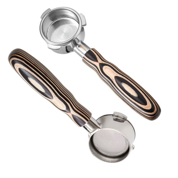 IKAPE 54mm Bottomless Portafilter Wooden Handle 54mm Breville