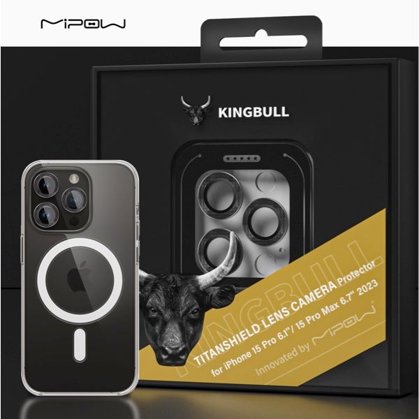 Cường lực camera Mipow Kingbull Titanshield Protector iphone 15Pro/Pro Max