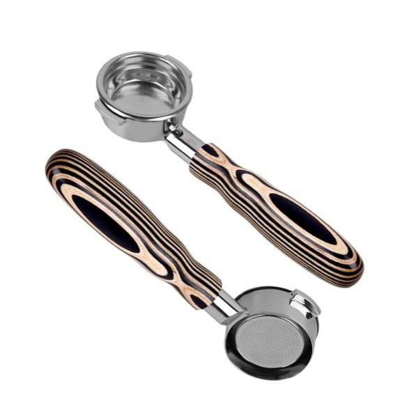 IKAPE 58mm Bottomless Portafilter Wooden Handle Pearl White E61 Group